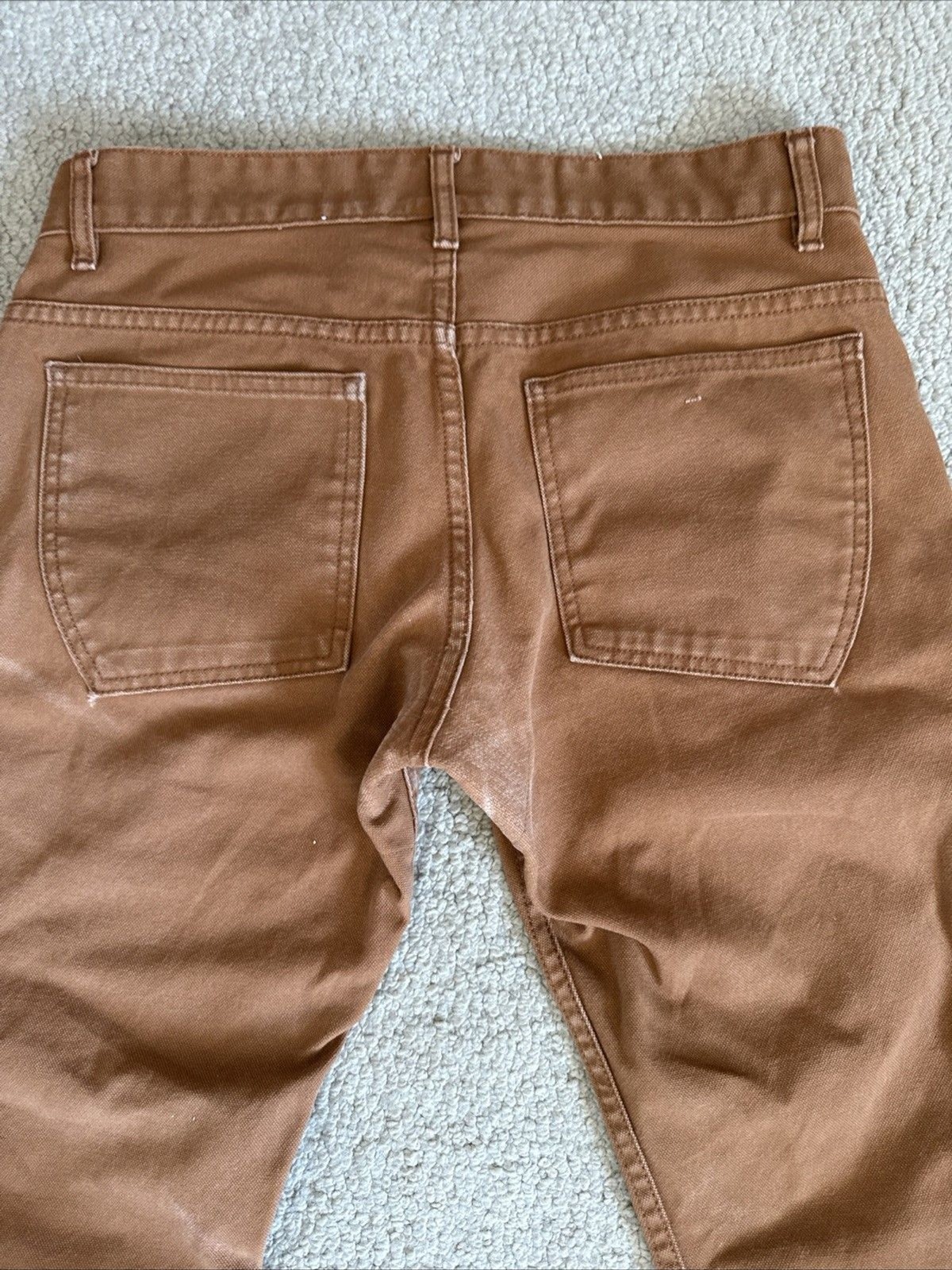 Railcar Fine Goods Brown Trouser Pants Duck Workwear Canvas USA | Men’s 30Wx29L
