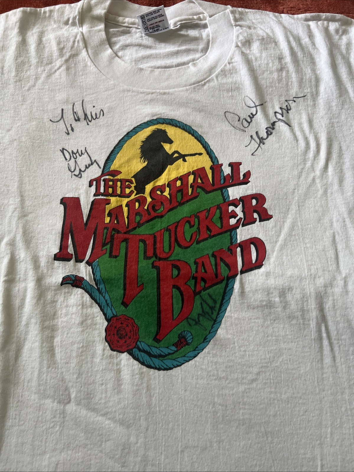 Marshall Tucker Band Autographed Tee shirt Large 1995
