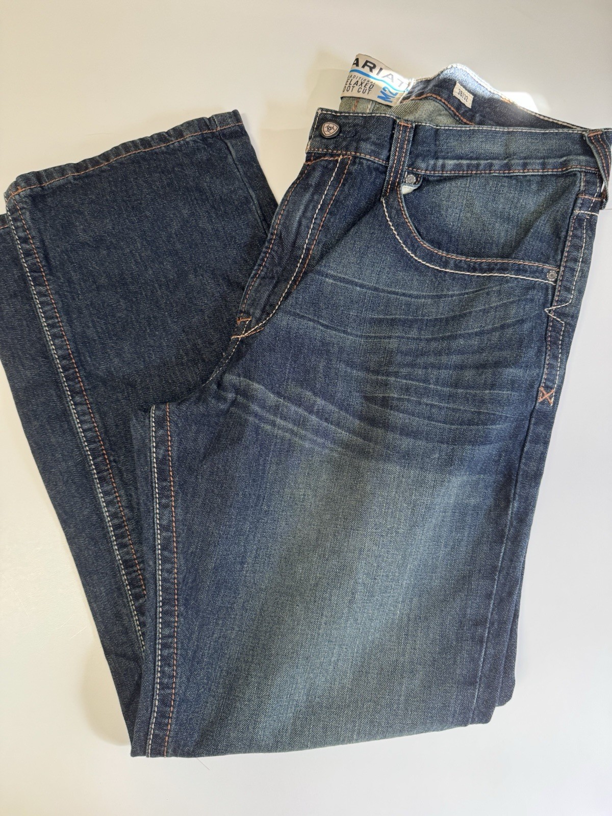 NWOT! Ariat M2 Relaxed Boot Cut Jeans Mens 38×32 Medium Wash Western Denim