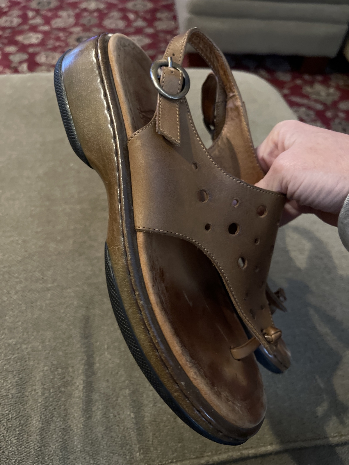 Dansko Tan Brown Sandals Shoes Women’s Size 38 Buckle (TD)