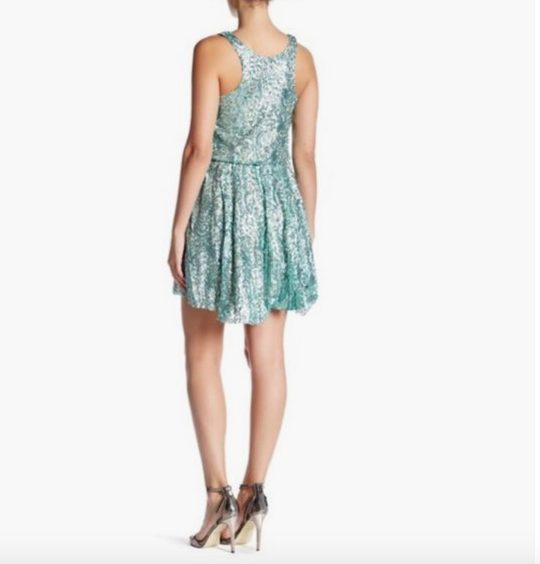 NEW! $220 Dress the Population Maryann Sleeveless Sequin Dress [SZ Medium] #e92