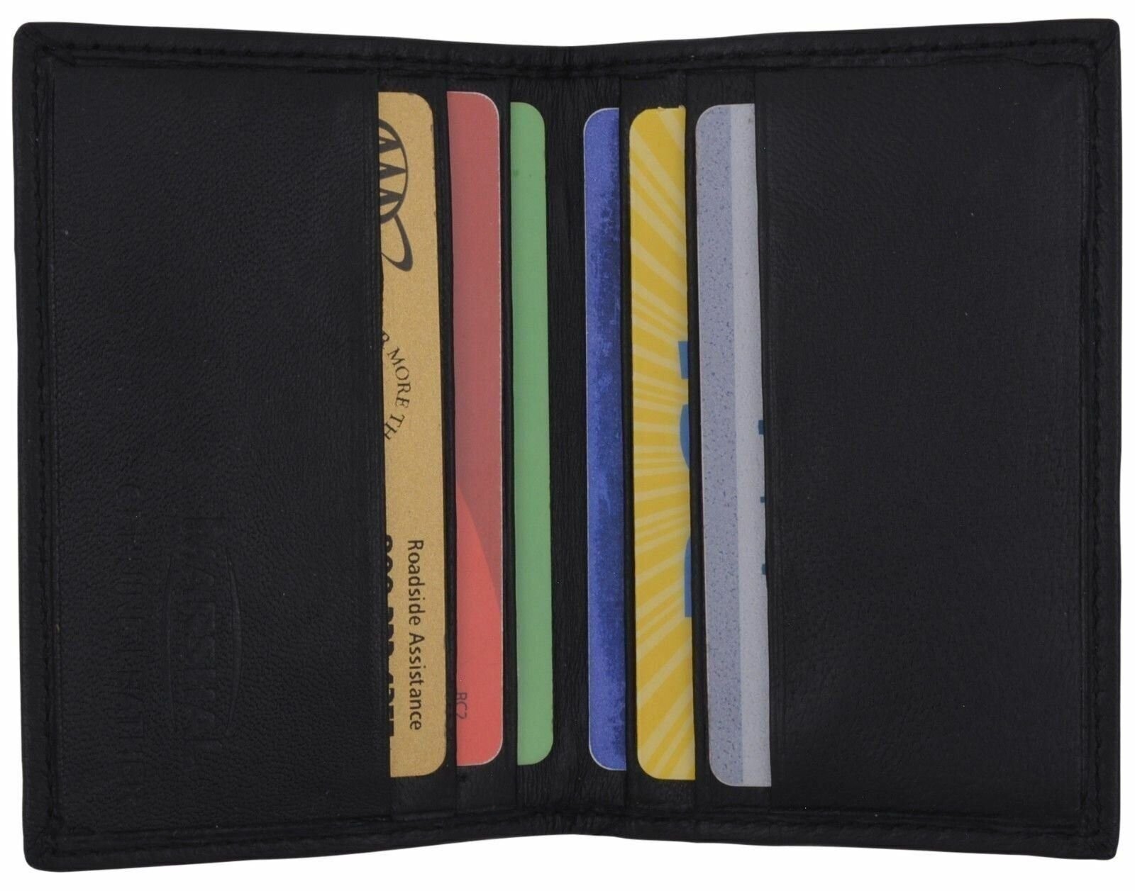 Mini Bifold Black Mens Wallet Genuine Leather Slim Thin Credit Card Holder New