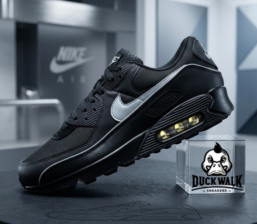 Nike Air Max 90 PRM Shoes Black Reflective HV4517-002 Men’s Sizes NEW