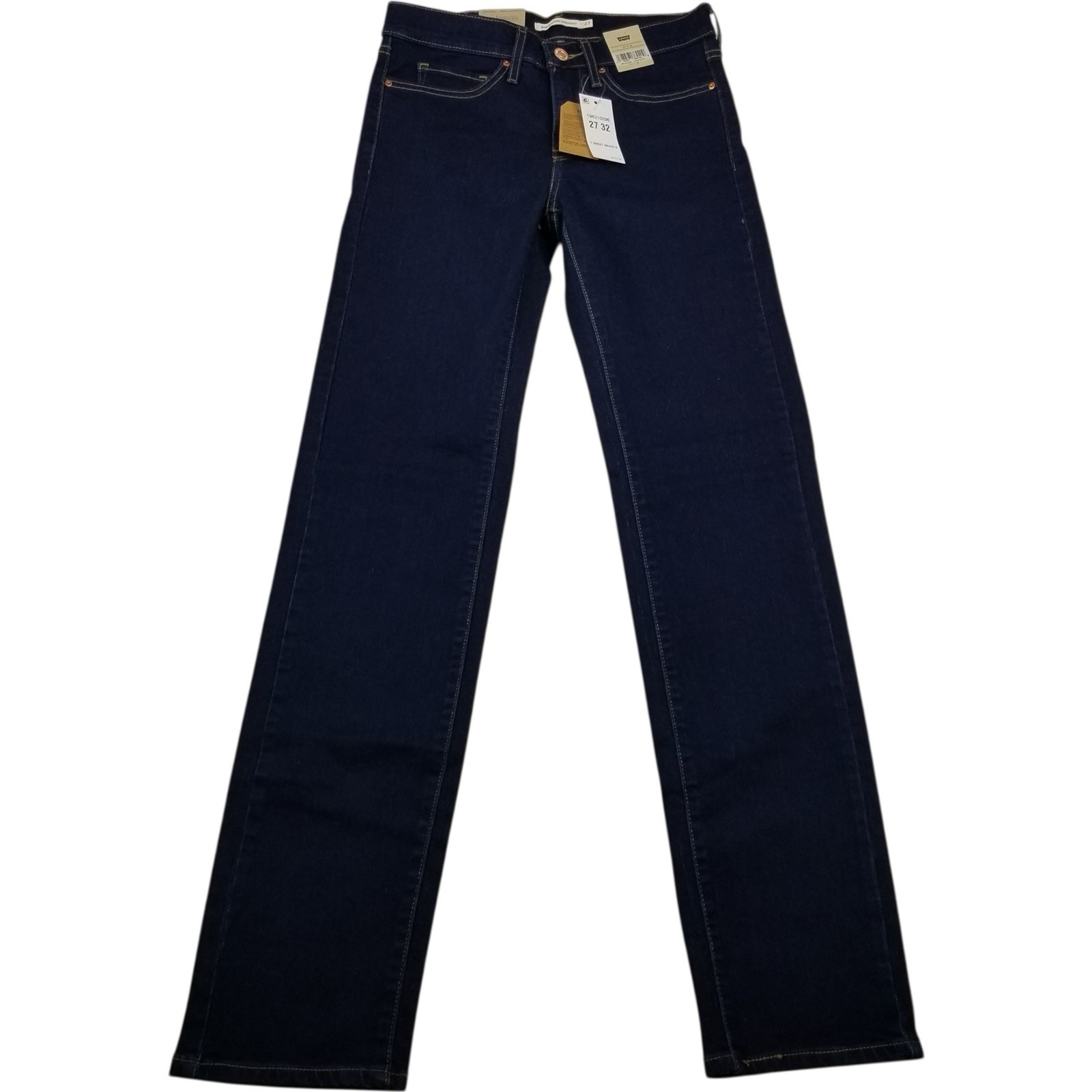 Levi’s Women’s 314 Shaping Straight Mid-Rise Stretch Denim Jean Dark Wash 27×32