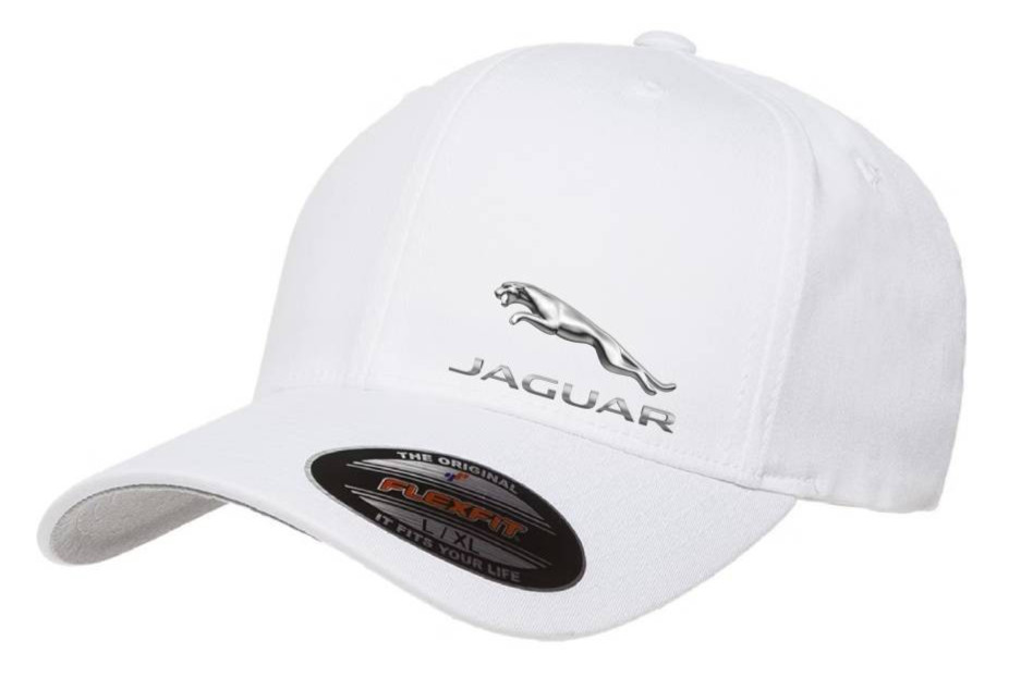 Jaguar Car Logo Cap DTF Black 5001 Flexfit Baseball Hat S/M and L/XL