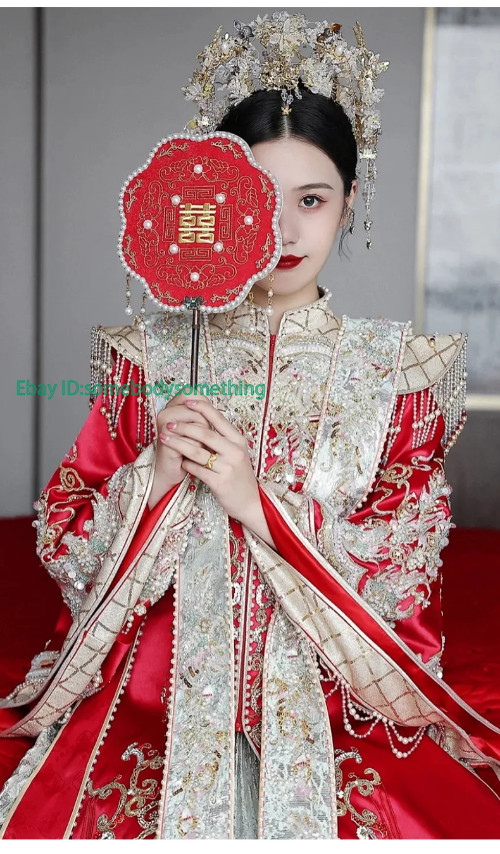Chinese Traditional Wedding Dresses Hanfu Clothing Embroidery Xiuhe Dress