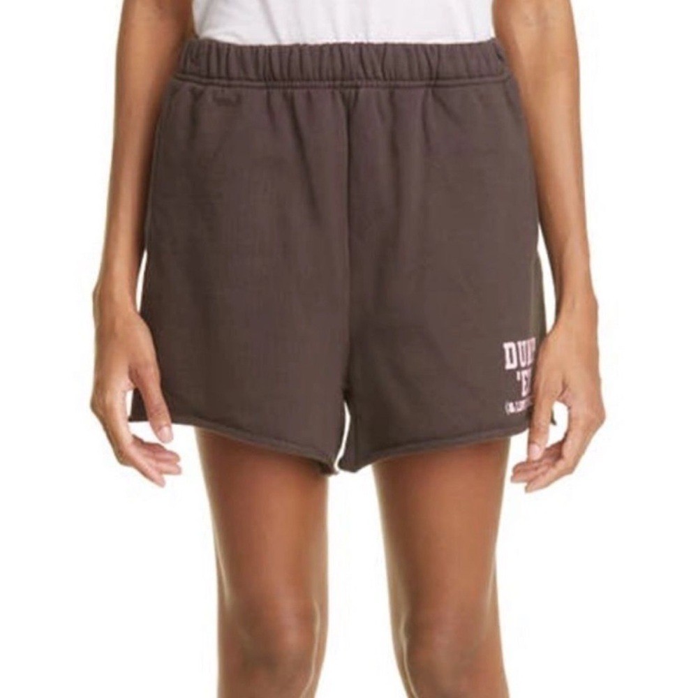 The Mayfair Group Dump ‘Em & Love Yourself Sweat Shorts Brown Pink Size L/XL