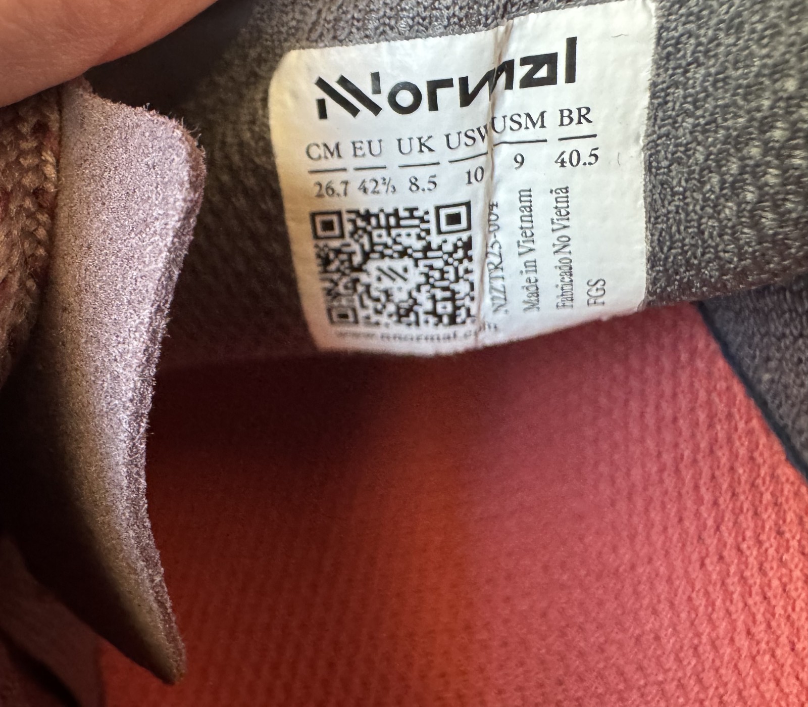 NNORMAL Tomir 2.0 DEMO Trail Run Shoe cushion rocker EVA litebase sole US mens 9