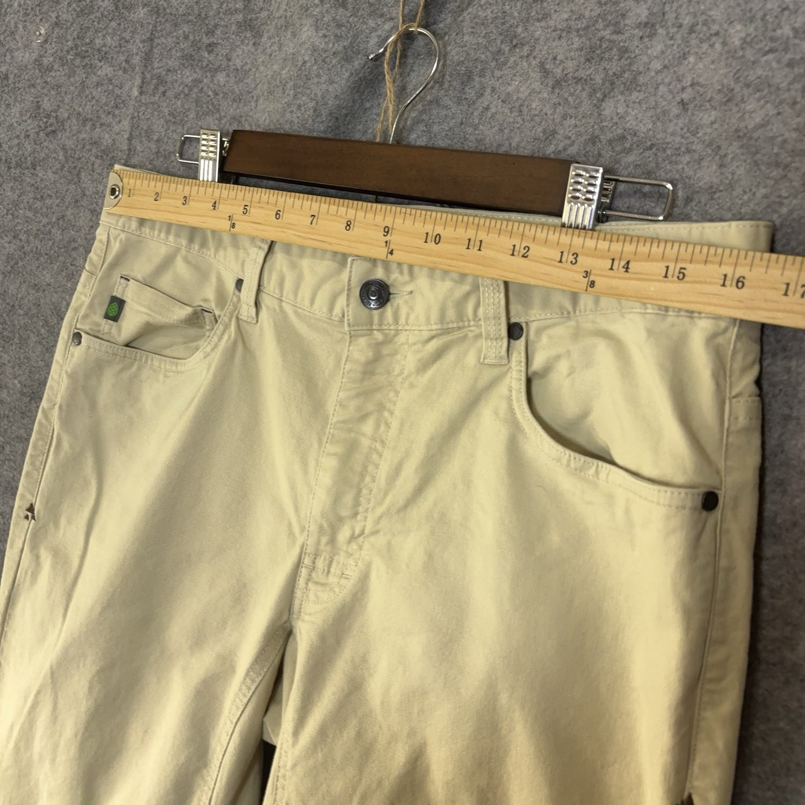 Stio Rivet Canvas Pants Jeans Mens 32×32 Yellow Beige Stretch Gusseted Versatile