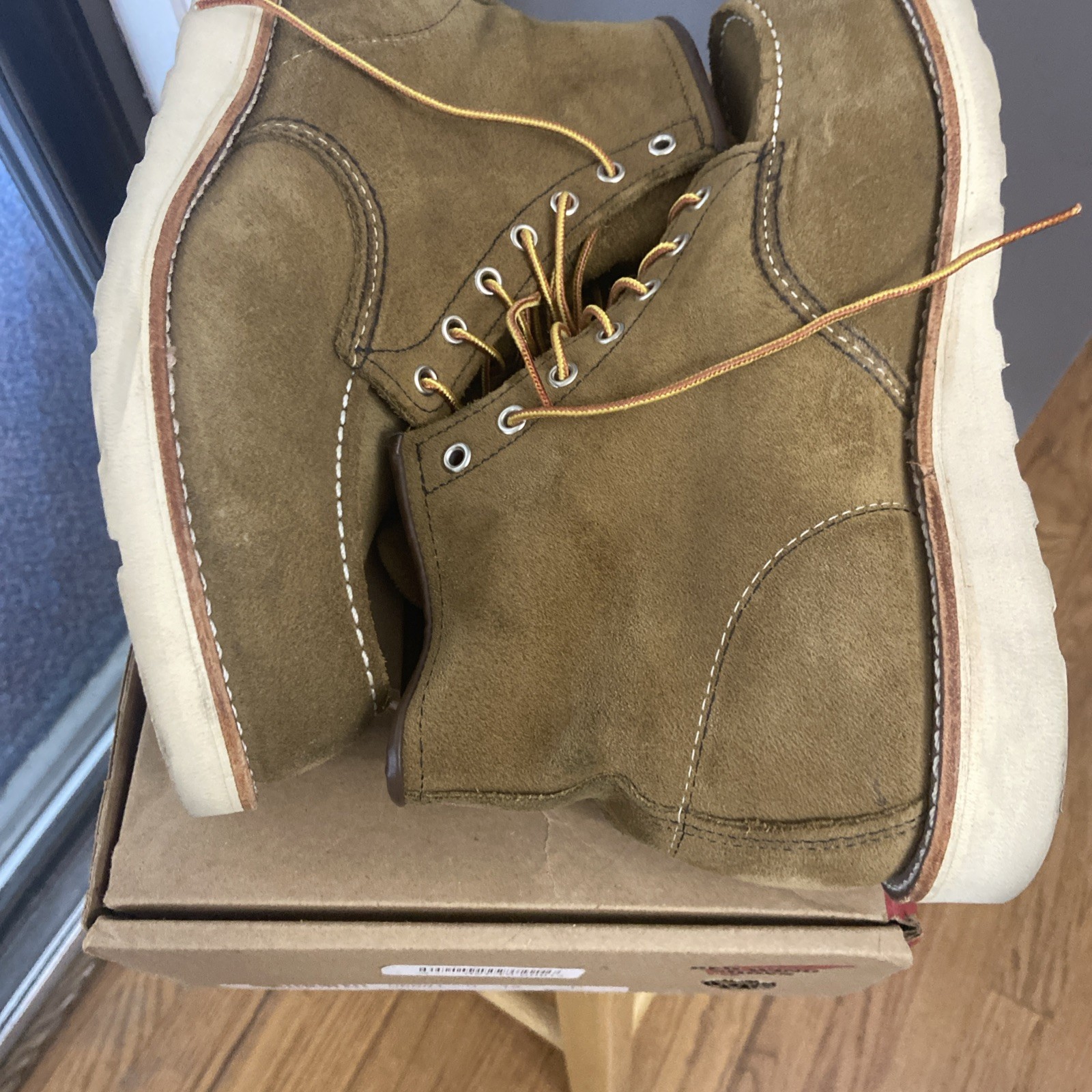 Red Wing Heritage Moc Toe Mens Boots 8881 Olive 12D Factory Seconds EUC