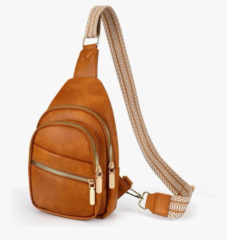 Crossbody Bags for Women Men Sling Bag 5 Pockets Fanny Pack Sling Backpack