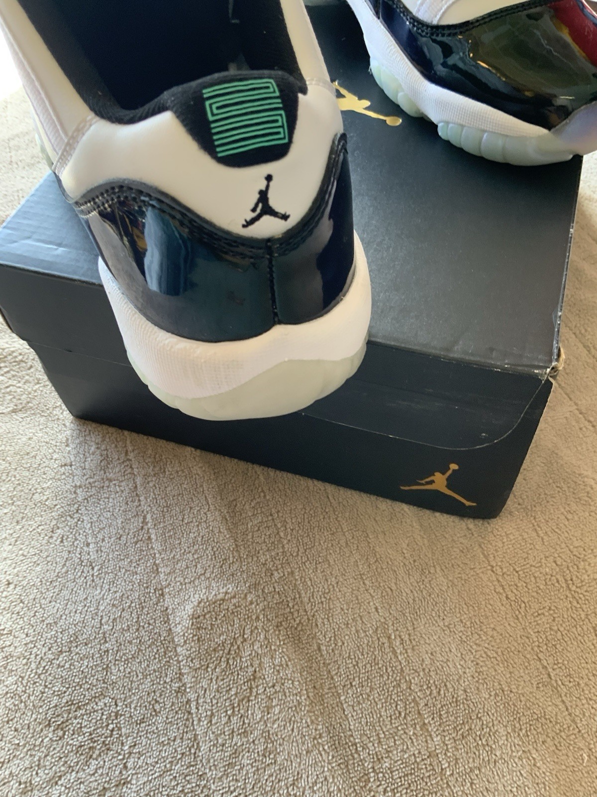 Jordan Air Jordan 11 Retro Low BG Patent Leather White/Black/Green 4.5Y