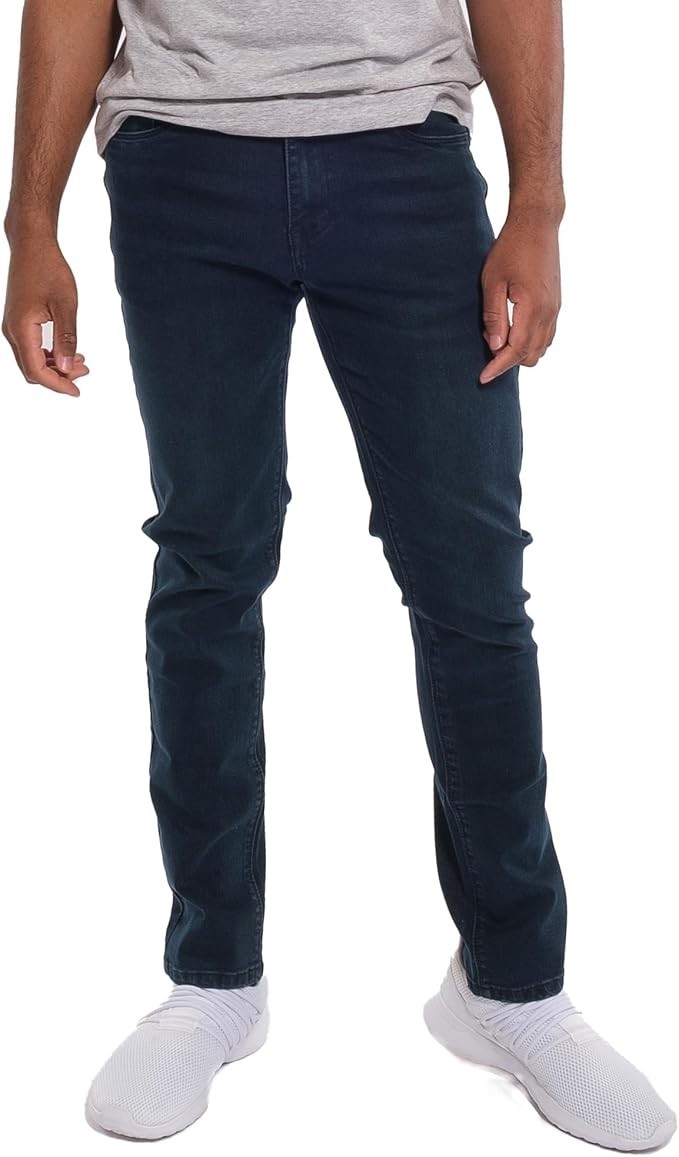 Kenneth Cole REACTION Slim Fit Jeans for Men, 2-Way Stretch Jeans Slim Fit 5-Poc