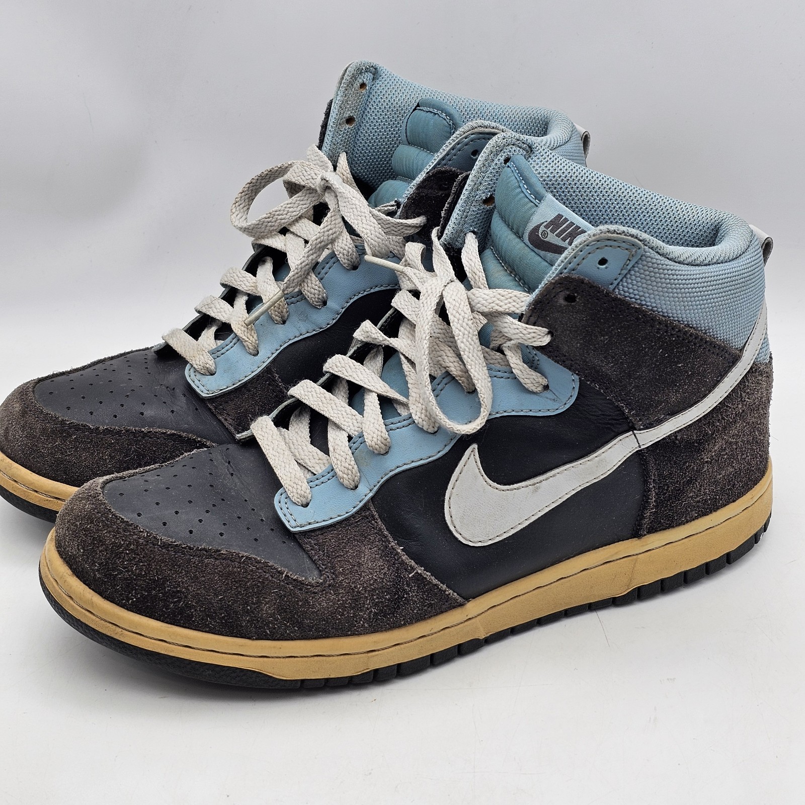 Nike Dunk High Dunk High Navy 317982-050 Suede Leather Sneaker Men’s Size 10