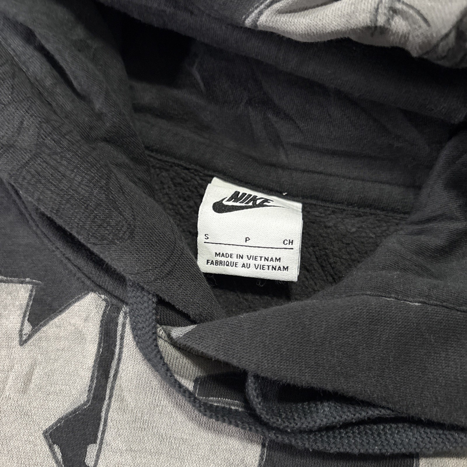 Nike Hoodie Men’s Small Pullover Bold School Hoodie Sketch FV1921-045 All Over