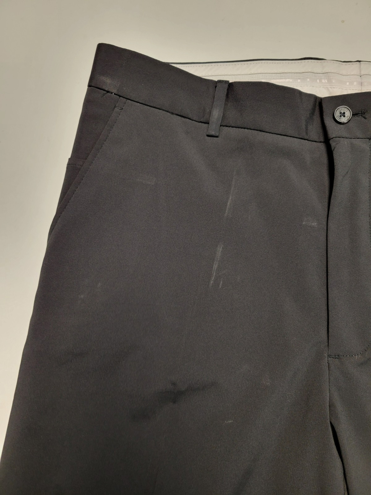 GREG NORMAN Stretch Poly Spandex Blend Golf Pants Men’s 34×29 Black Flat Front