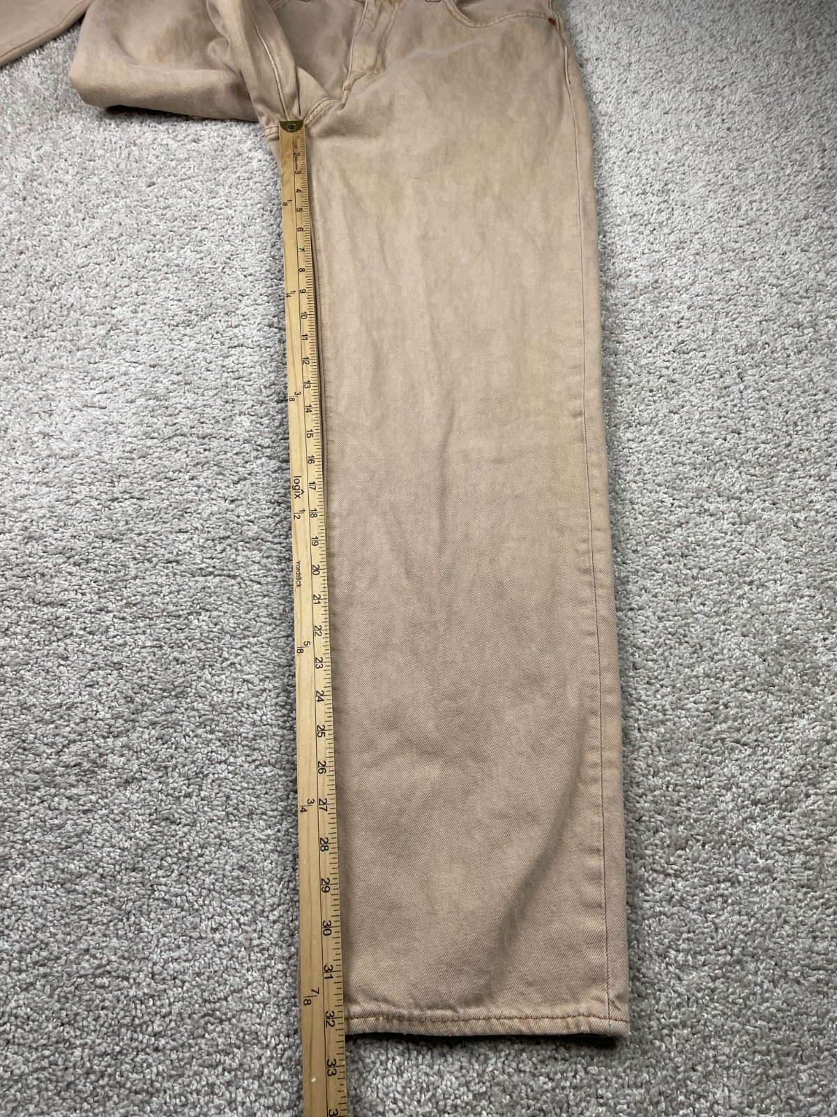 Levis Premium Lot 568 Stay Loose Jeans Mens 32×34 Fits 33×32 Brown Baggy Grunge