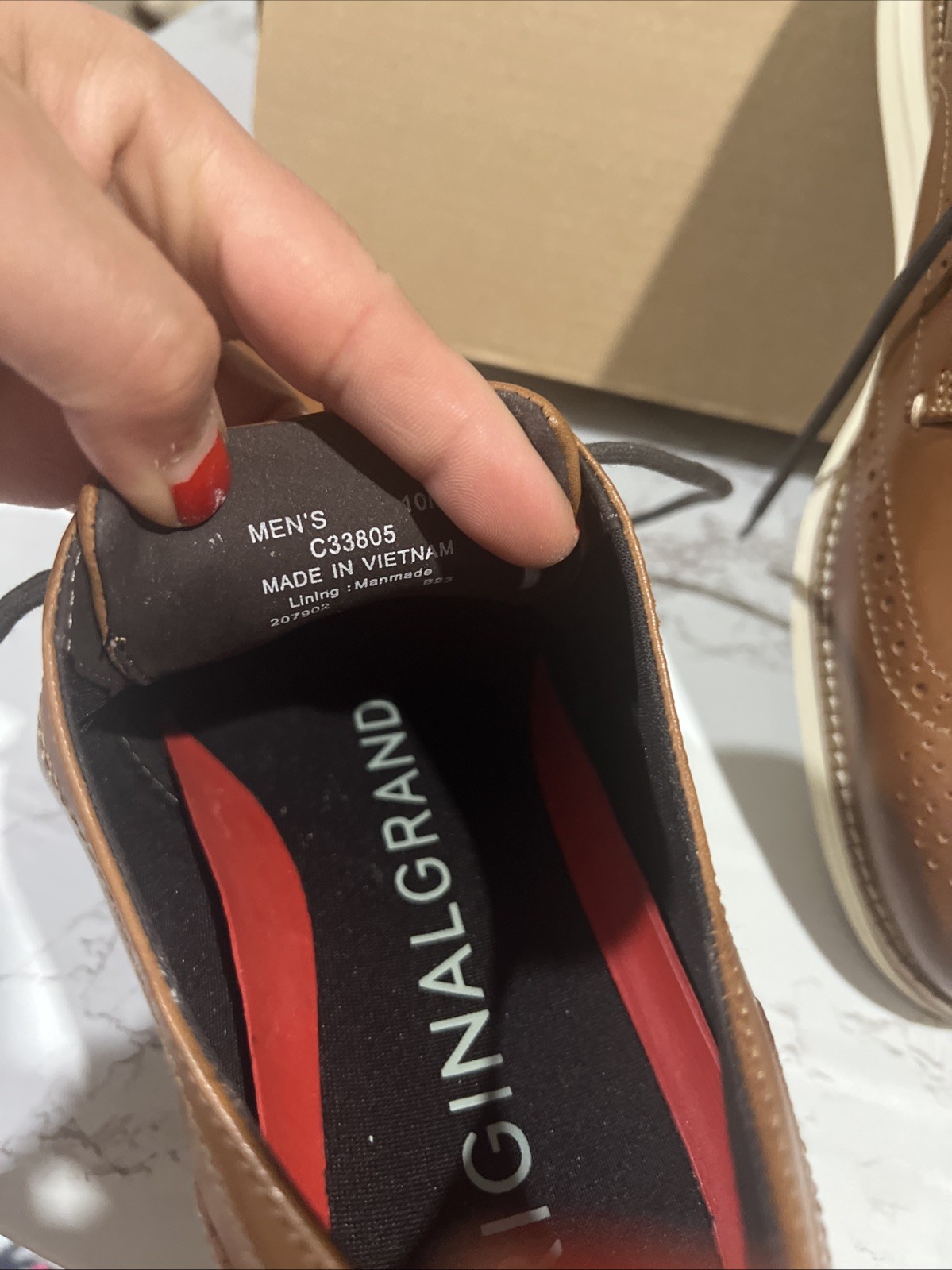 Cole Haan ØriginalGrand Wingtip Oxford – Woodbury Java, Size 10 C33805p