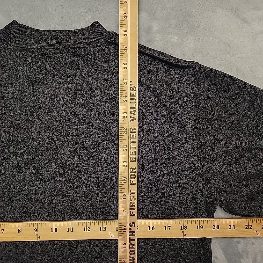 Tulliano Shirt Men Medium Black Silk Blend Mock Neck Short Sleeve Knit Luxury