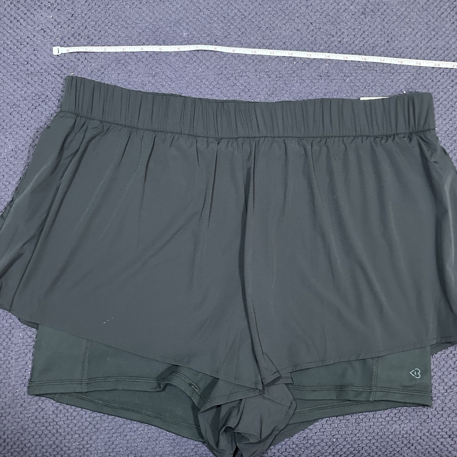 Blogilates Black Athletic Skort with Pockets for Women Plus Size 1X