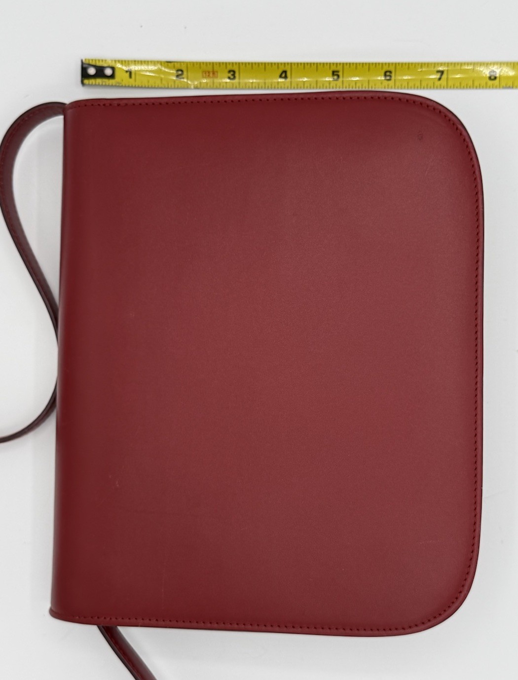 CELINE Classic Box Medium Shoulder Bag Leather Red