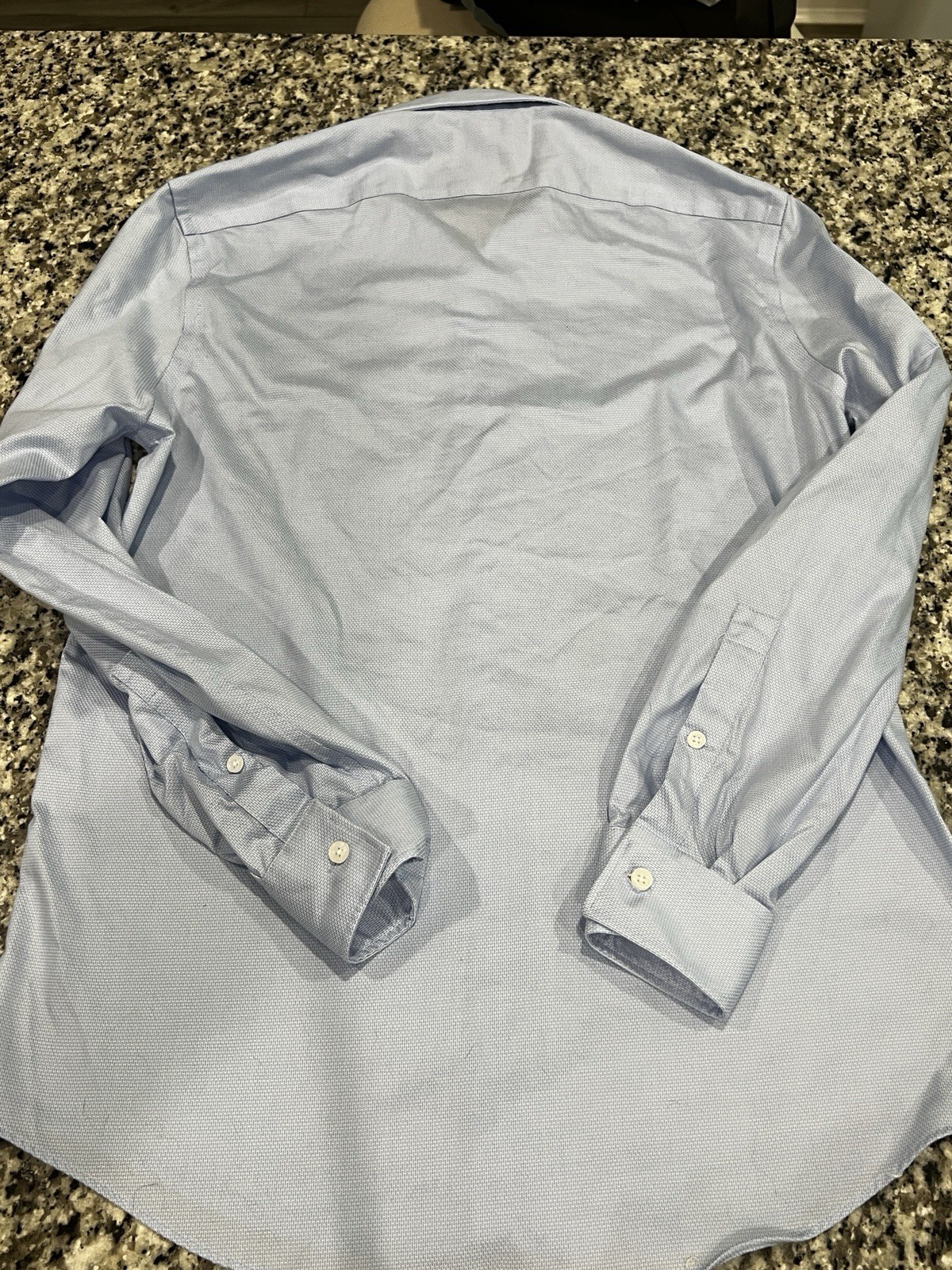 Michael Kors Long Sleeve Slim Fit Comfort Stretch Dress Shirt Blue, 15.5-32/33