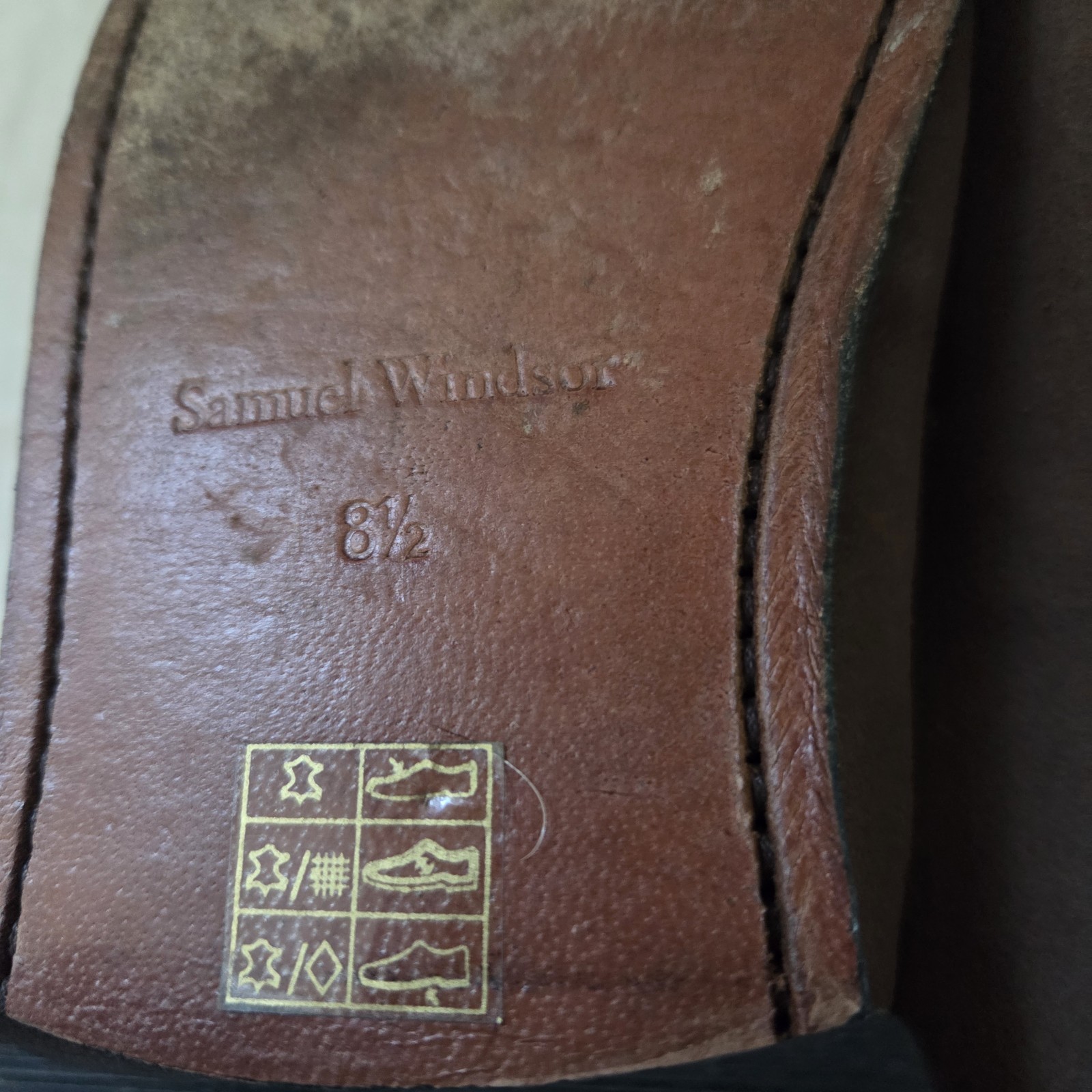 Samuel Windsor Suede Penny Loafers Light Brown Handmade Goodyear Welt Men US 9.5