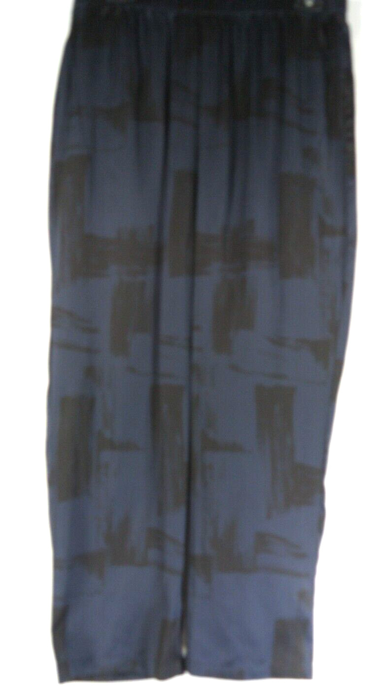 NEW Eileen FisherBrushstroke Print Straight Leg Silk Blend Ankle pants L #P3631