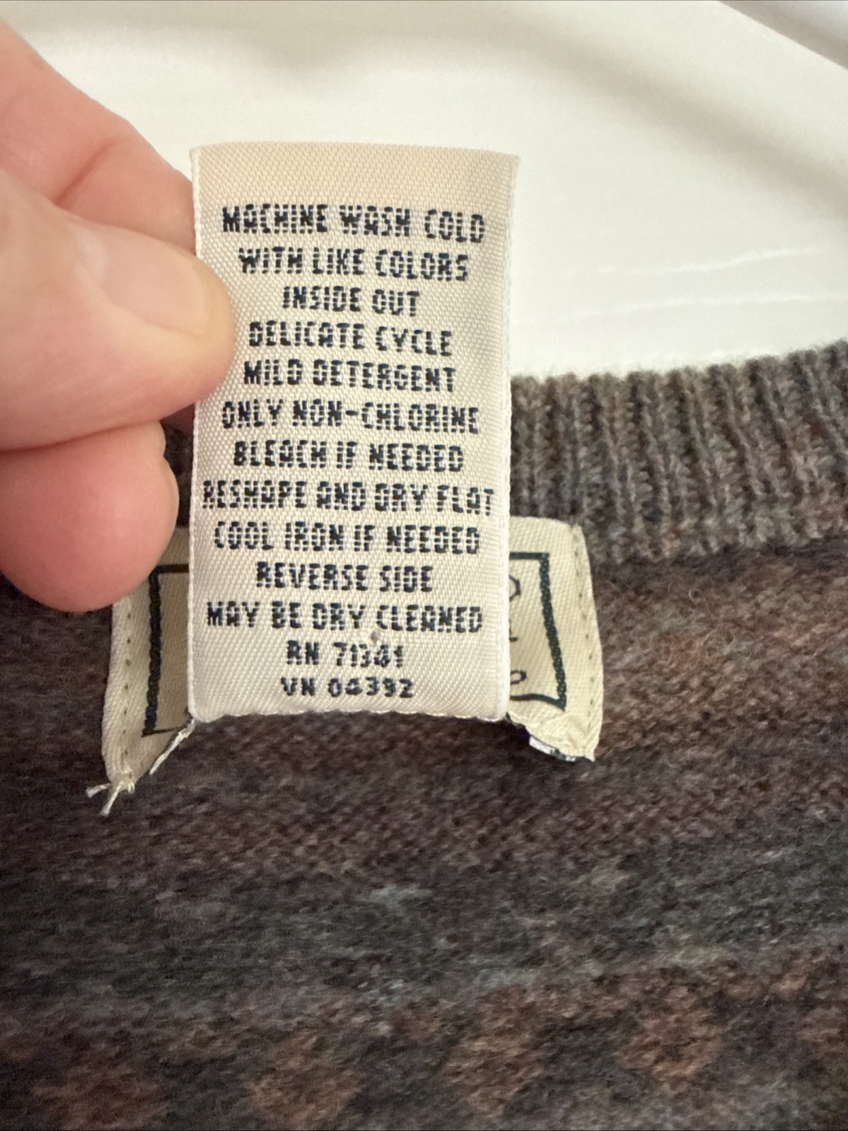 Vintage L.L. Bean Fair Isle Sweater Vest Men’s Large 100% Lams Wool
