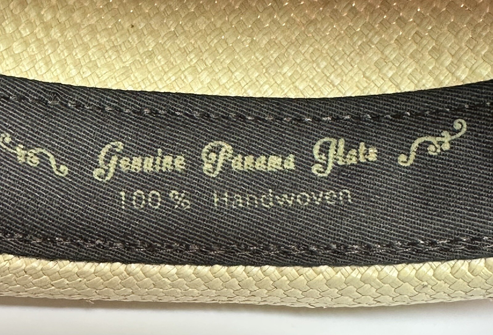 Ultrafino Austral Men Panama Straw Hat 7 1/4 Hand Woven Ecuador Toquilla Fedora