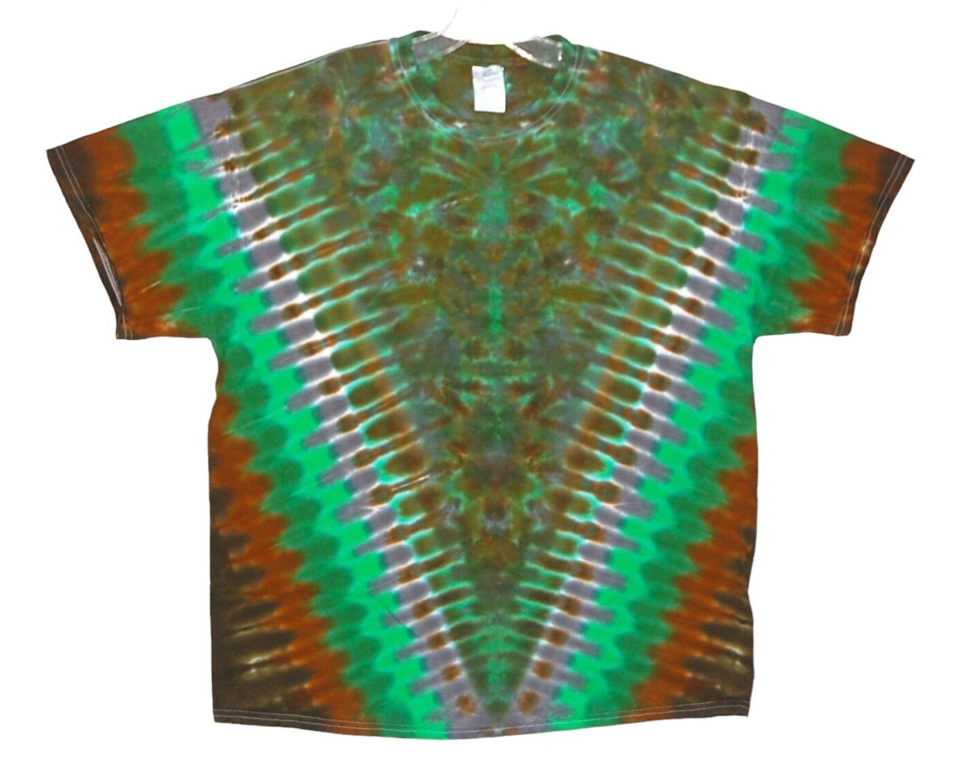 TIE DYE Green V Blotter Adult T-shirt small medium large XL 2X 3X 4X 5X 6X
