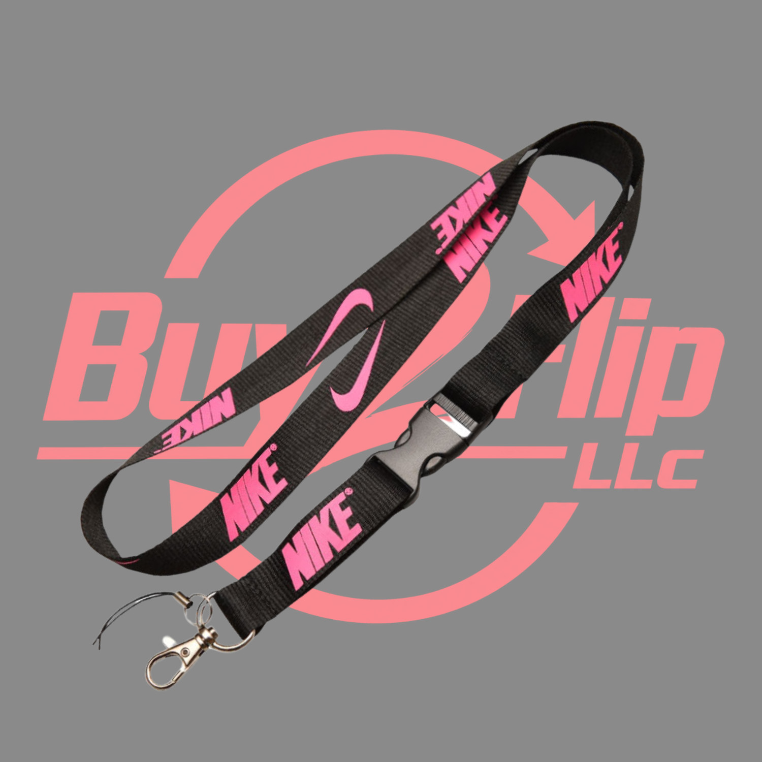 NEW! Nike Lanyard Keychain, ID Badge, Detachable Key Holder / ALL COLORS AVAIL.