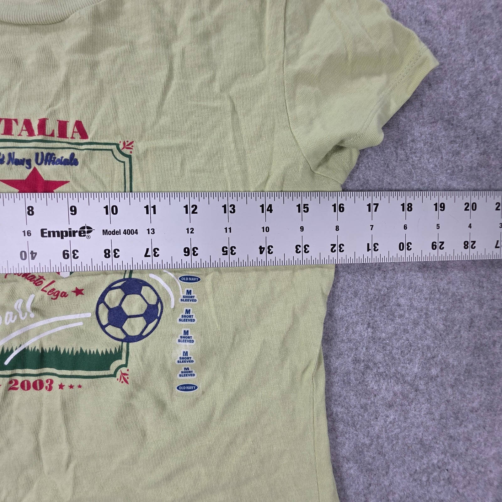 NWT Vintage Old Navy Y2K 2003 Shirt Women’s Med Milano Italia Football Soccer
