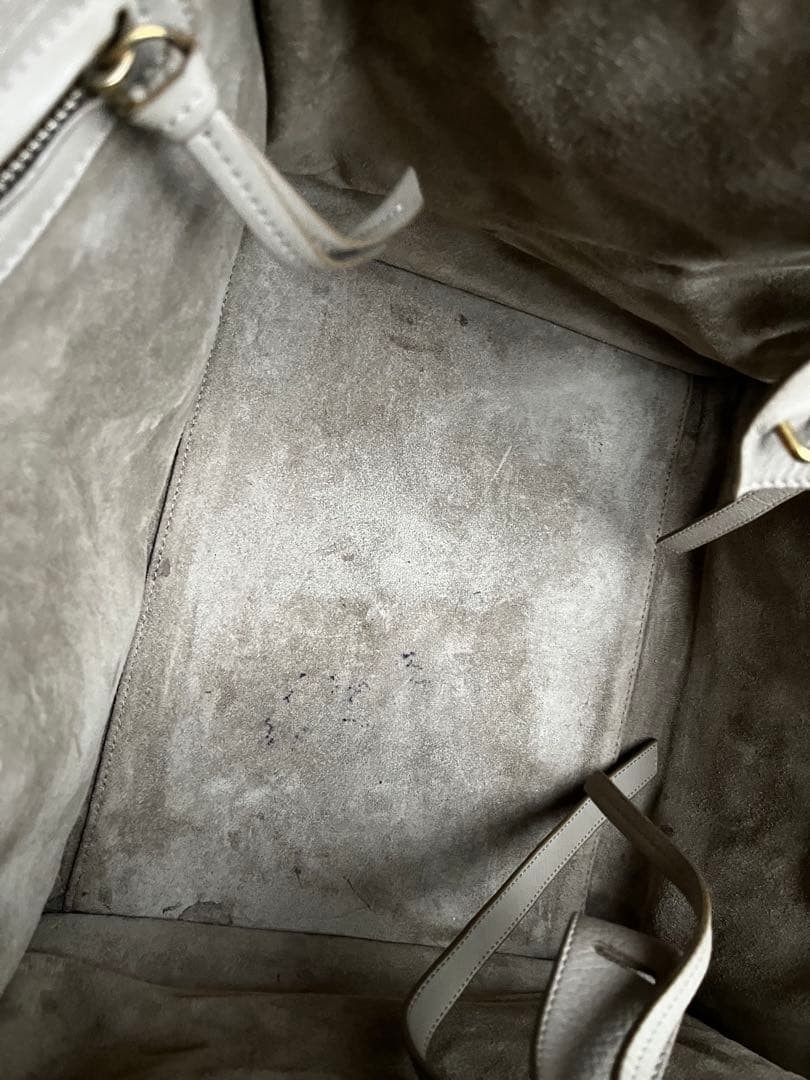 Celine Luggage Phantom Handbag Tote bag Leather F-CU-0132 Greige Women’s Auth