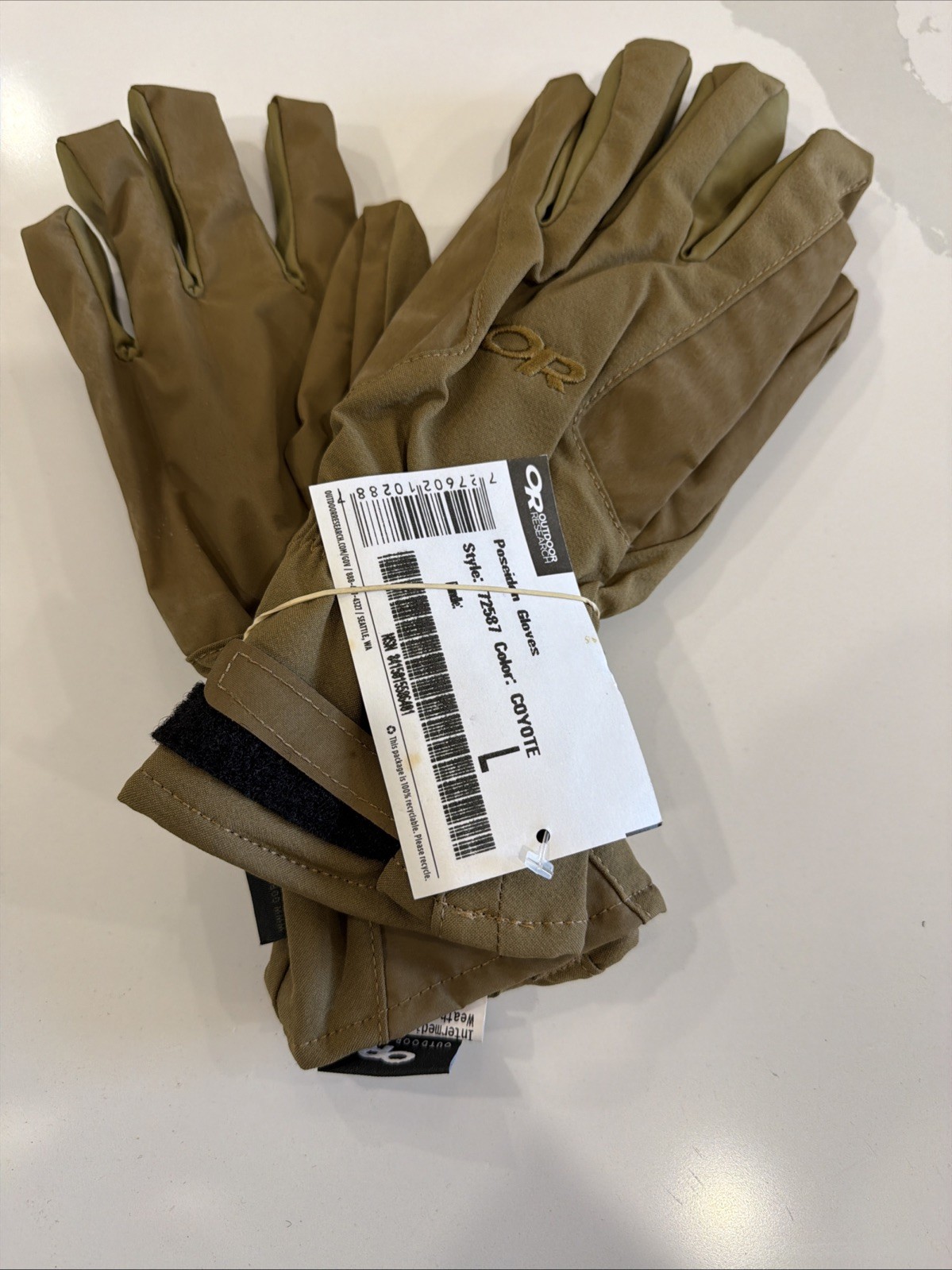 Outdoor Research Poseidon Intermediate Cold Gloves Mens Large Gore-Tex Coyote