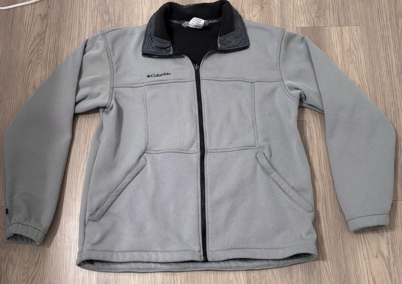 Columbia Jacket Mens L Black Full Zip 2in1 Shell With Detachable Liner