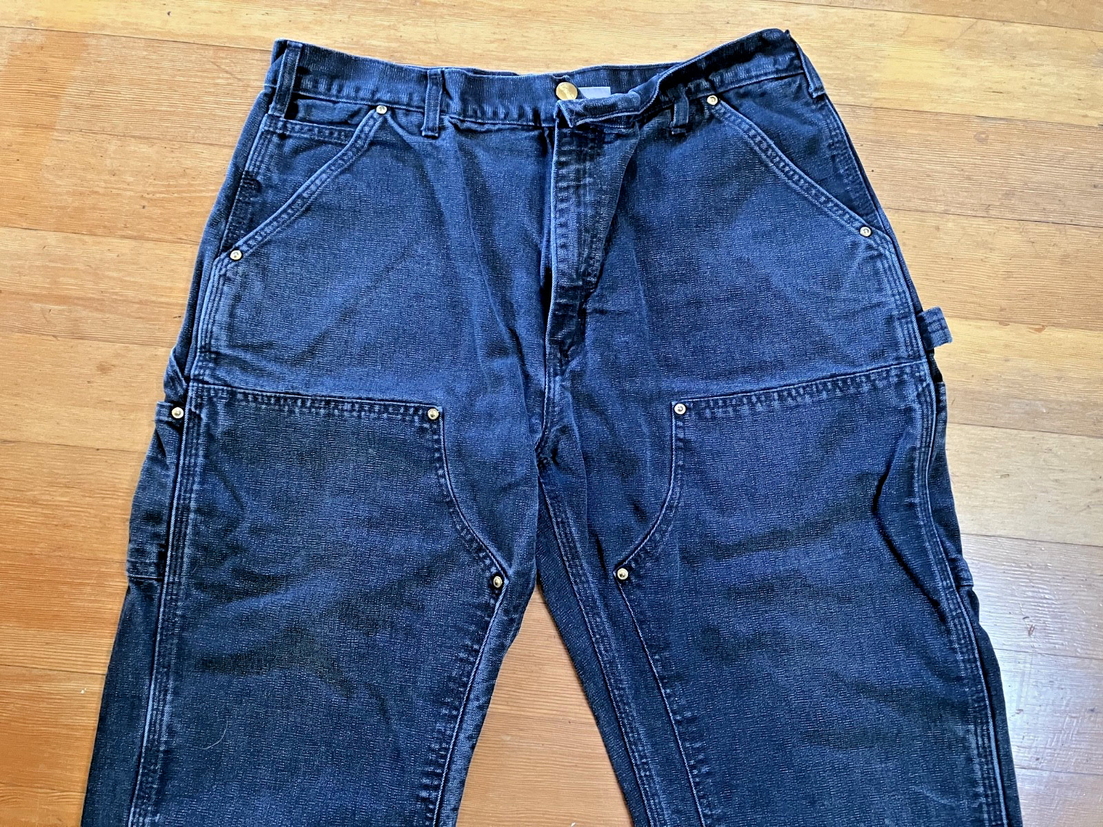 Carhartt B01 BLK Double Knee Carpenter Pants Canvas Black 36×32 WOW!!!!!!!!!!!