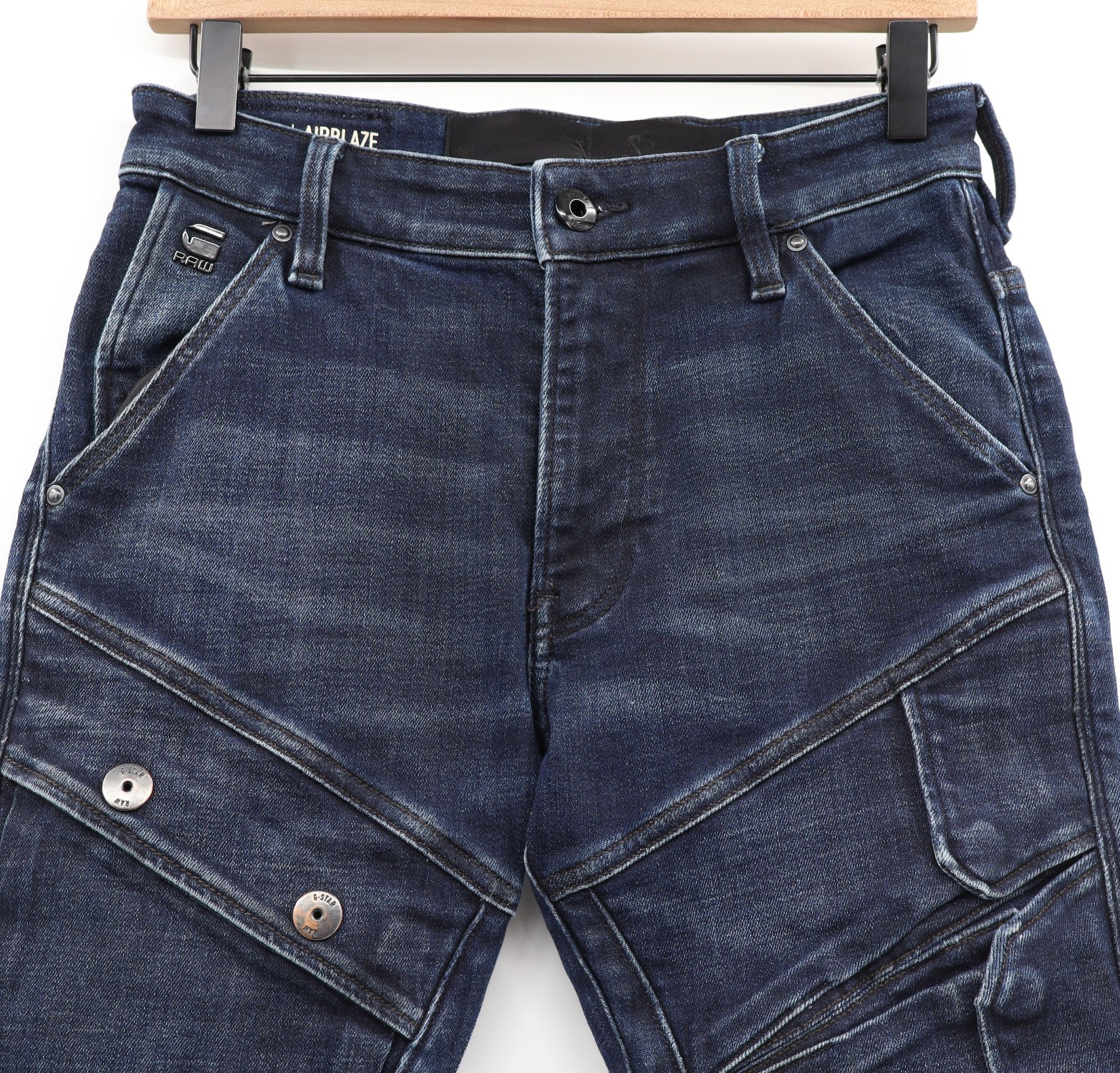 G-Star Raw 27×30 Men’s Airblaze 3D Skinny Jeans Double Knee Dark Navy