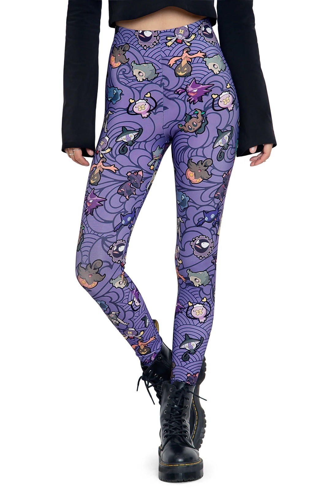 BlackMilk Pokémon Purple Graphic Print Ankle Leggings Women’s Size M