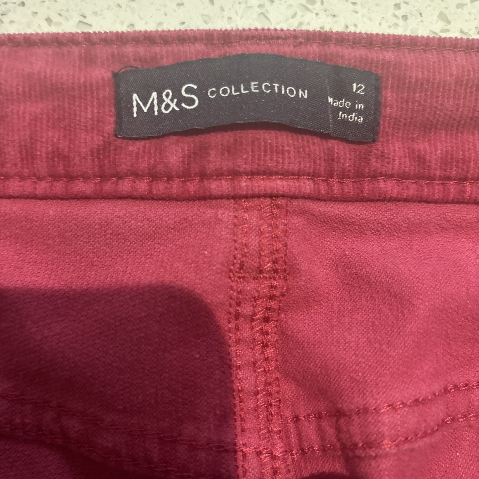 M&S Collection cords Ladies Size 12 (27in) Red Straight cords excellent