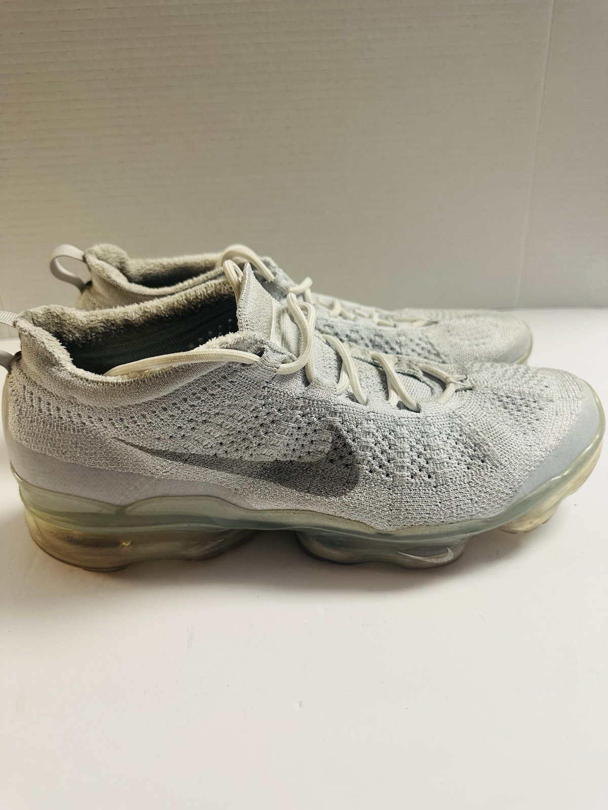 Nike Air VaporMax Flyknit Pure Platinum Mens Size 11 Running Shoes DV1678-002