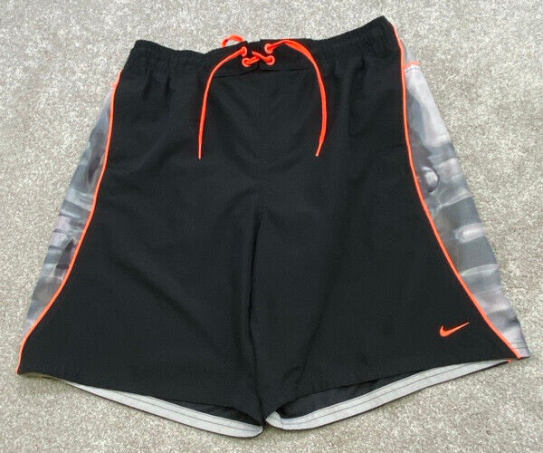 Nike Mens Volley Core Swim Shorts NESS4407-001 Large Black Pink Gray Design