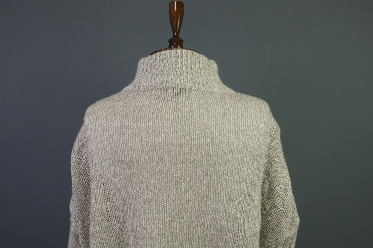 Ann Demeulemeester Ivory Turtle Neck Wool Knit Sweater Size L