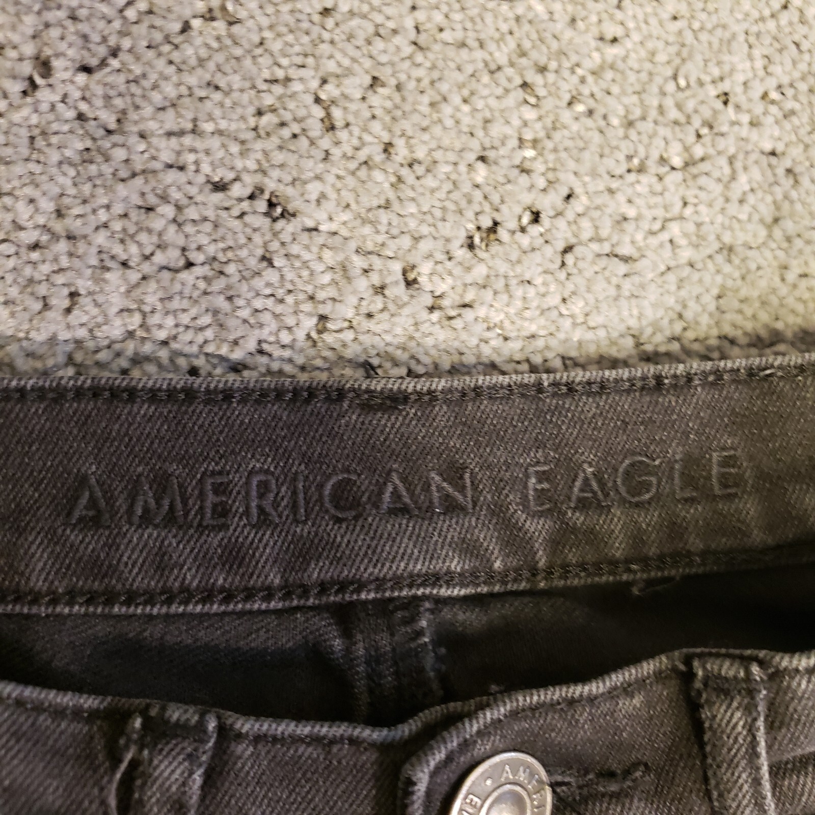 American Eagle Jeans Womens 2S Black Highest Rise 90s Boyfriend Ripped Denim