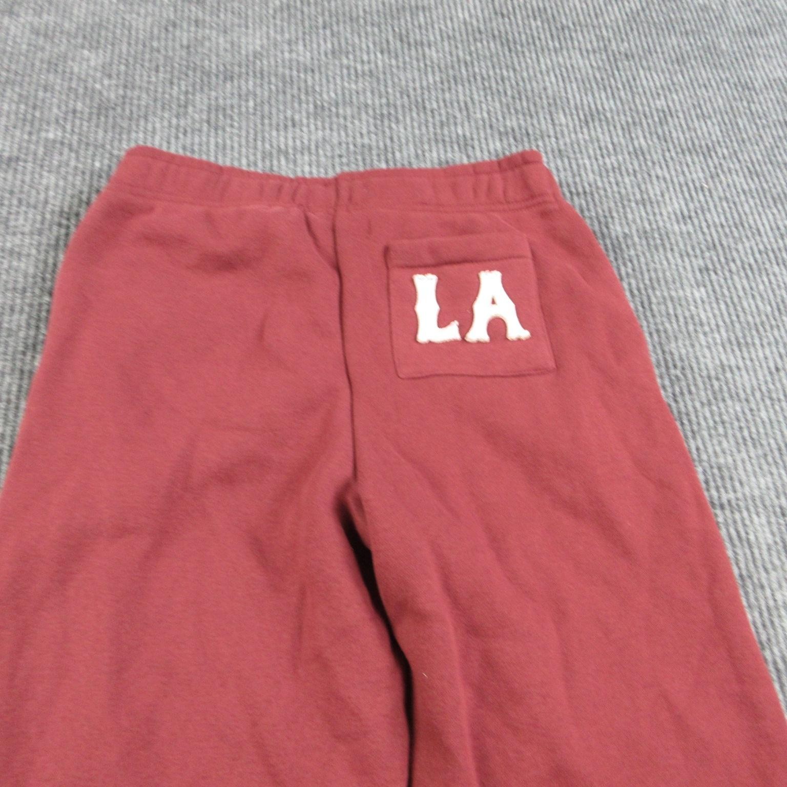 Pacsun Pants Womens S Red Flared Fleece Sweatpants Elastic Waist 28×31* NWT