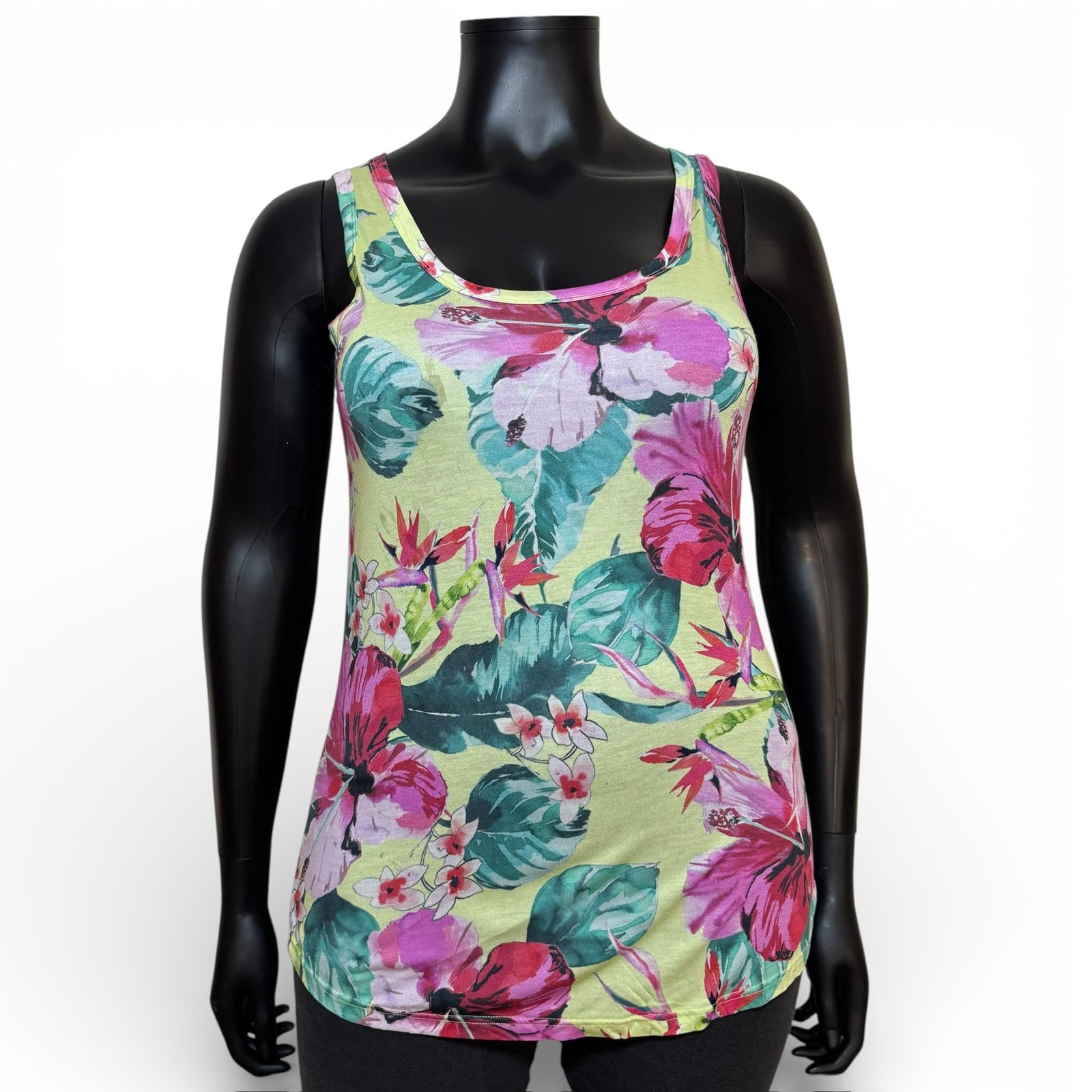 Dorothy Perkins Size 12 Top Vest Stretch Sleeveless Floral Multicolour Tropical