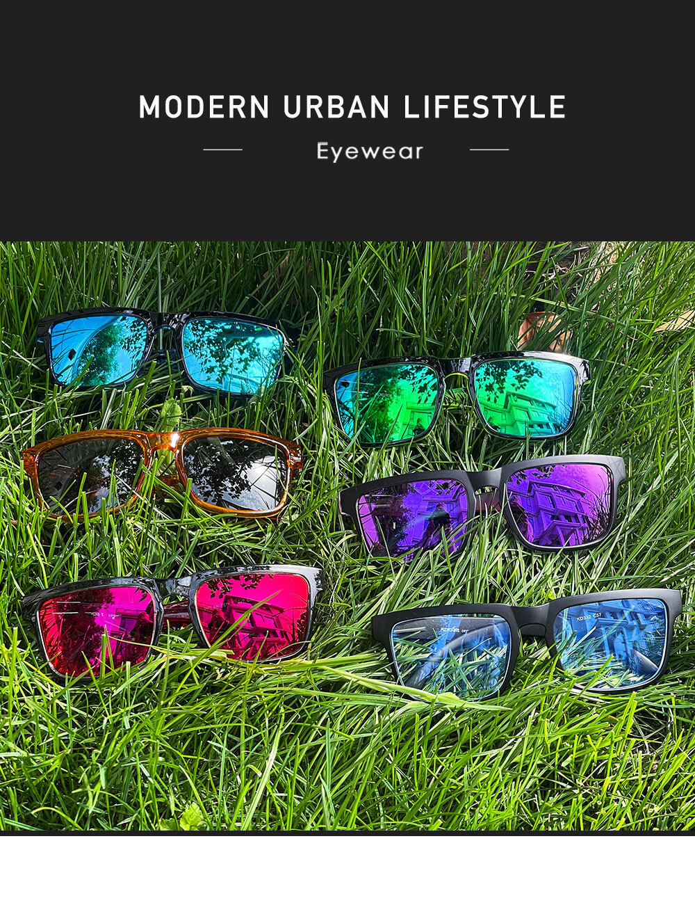 KDEAM Square Polarized Sunglasses Men’s Women Sports Driving UV400 Shade Glasses