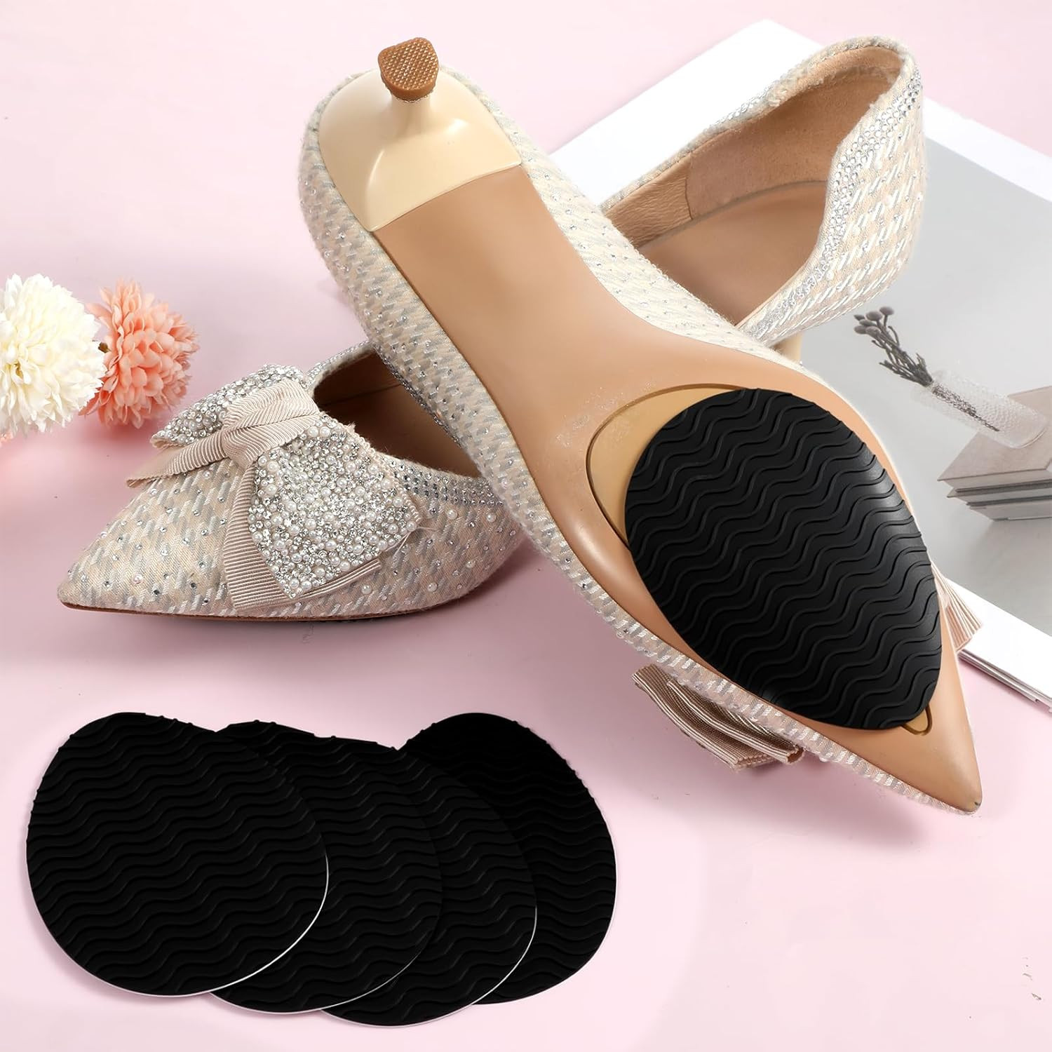 6 PCS Non Slip Shoe Pads, Thickened Non Slip Pads for Shoes Self Adhesive