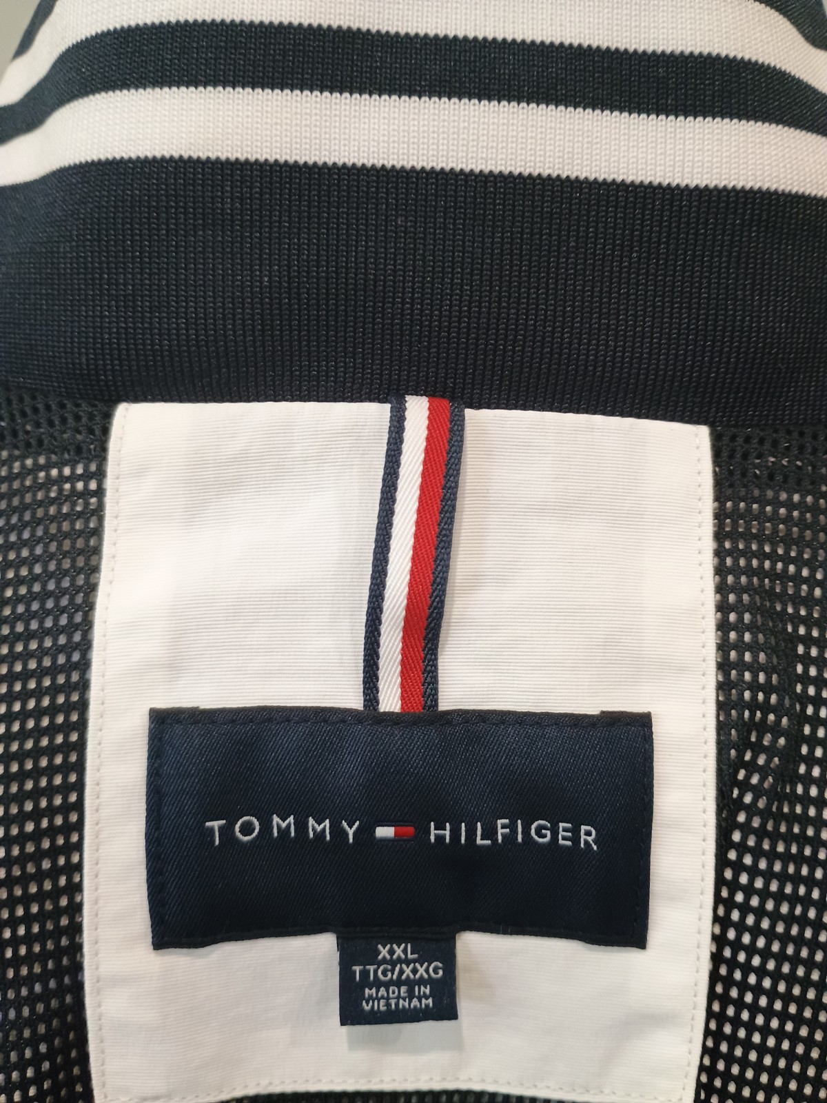 Tommy Hilfiger SZ XXL Men’s Full-Zip White Windbreaker Jacket Regatta with Hood