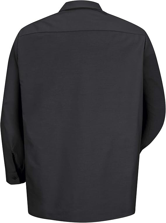 Red Kap Men’s Industrial Long Sleeve Work Shirt, Black